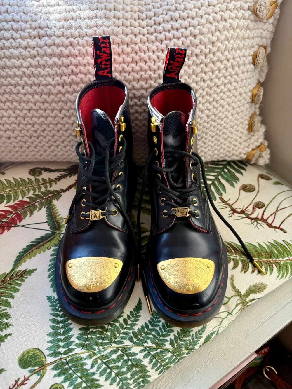 Dr. Martens 1460 Year of the Dragon Black Leather lace up boots